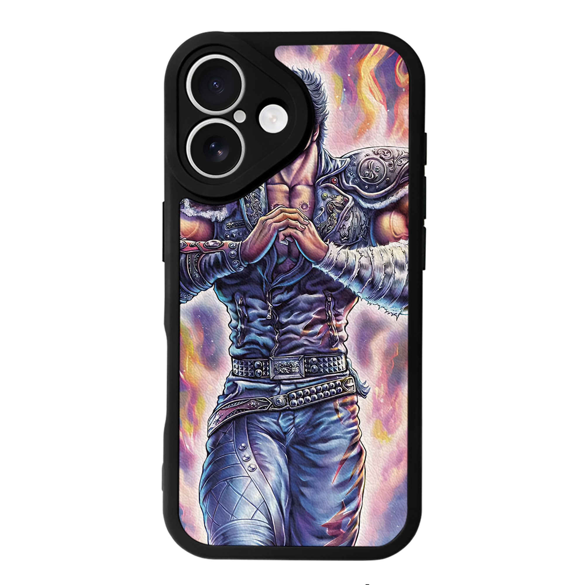 （画像用） 北斗の拳 Fist of the North Star 【iPhone 16シリーズ対応】シリコンスマホケース（レザー調） 材質：シリコン